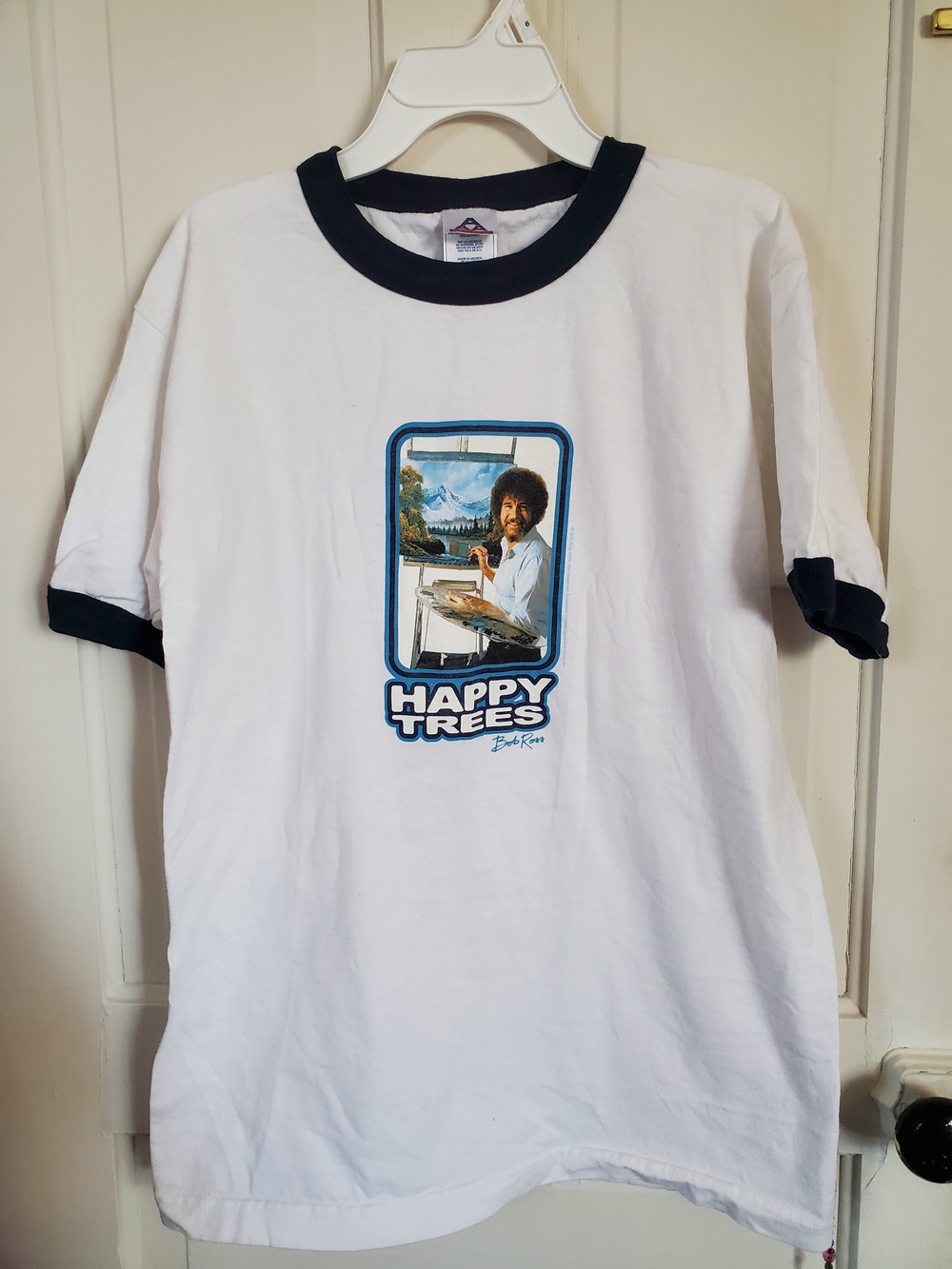 100% Cotton Bob Ross - Happy Trees Graphic